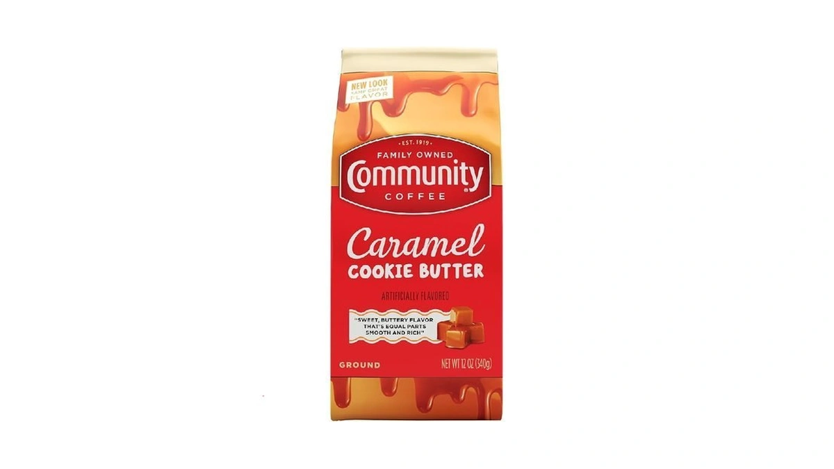 Community Coffee Caramel Cookie Butter Flavored 12 Ounces, Medium Roast