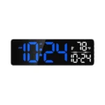 Large Led Digital Wall Clock With Date, Temperature, Auto-brightness, Auto-dst