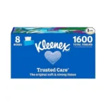Kleenex Trusted Care Facial Tissues, 8 Flat Boxes, 200 Tissues