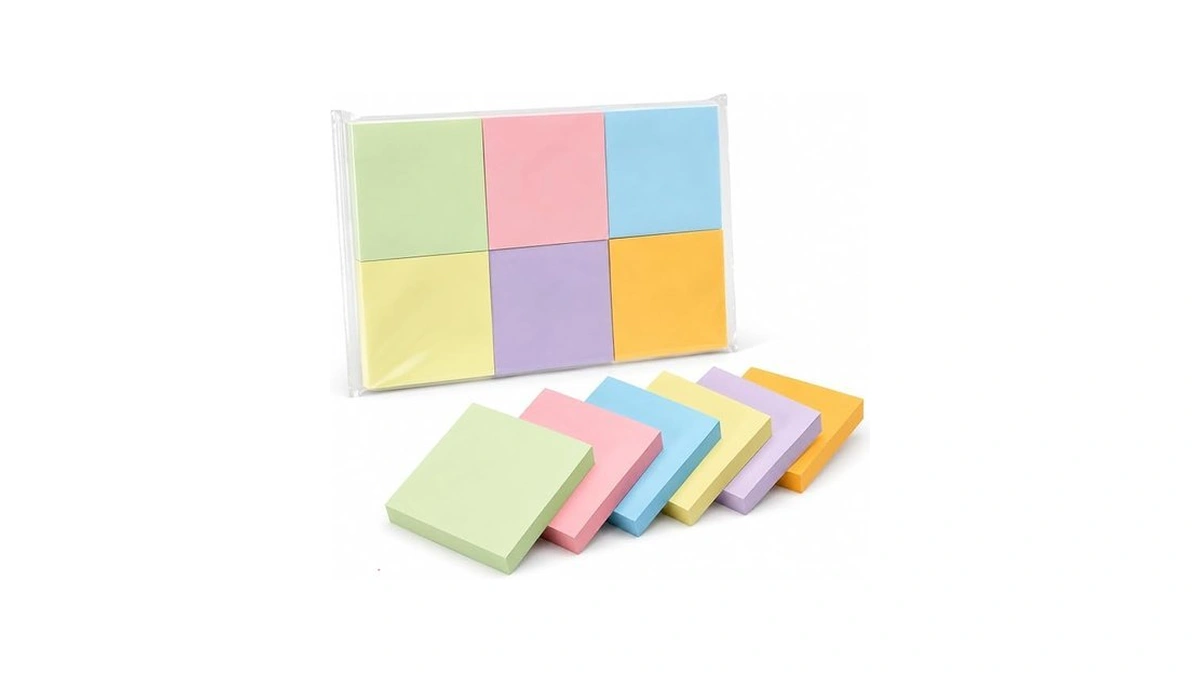 Zrhi Sticky Notes For Office School Home, 6 Pads 100