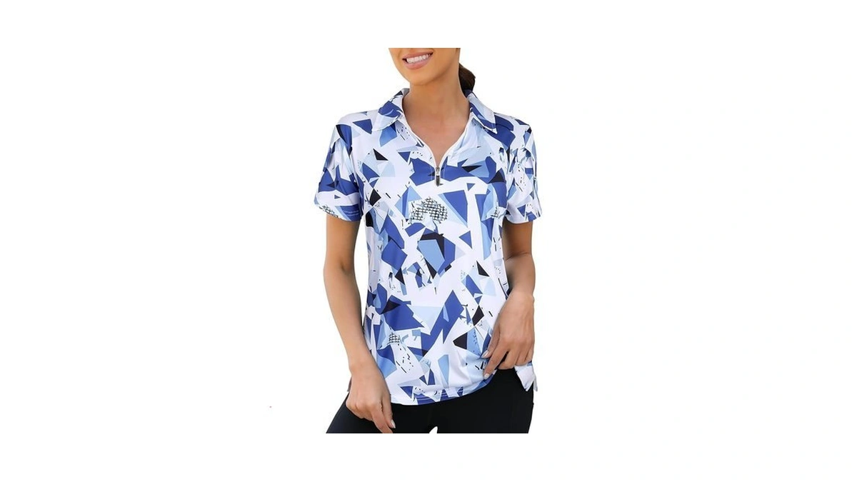 Viracy Golf Tops Women, Ladies Short Sleeve Loungwear 1/4 Zip