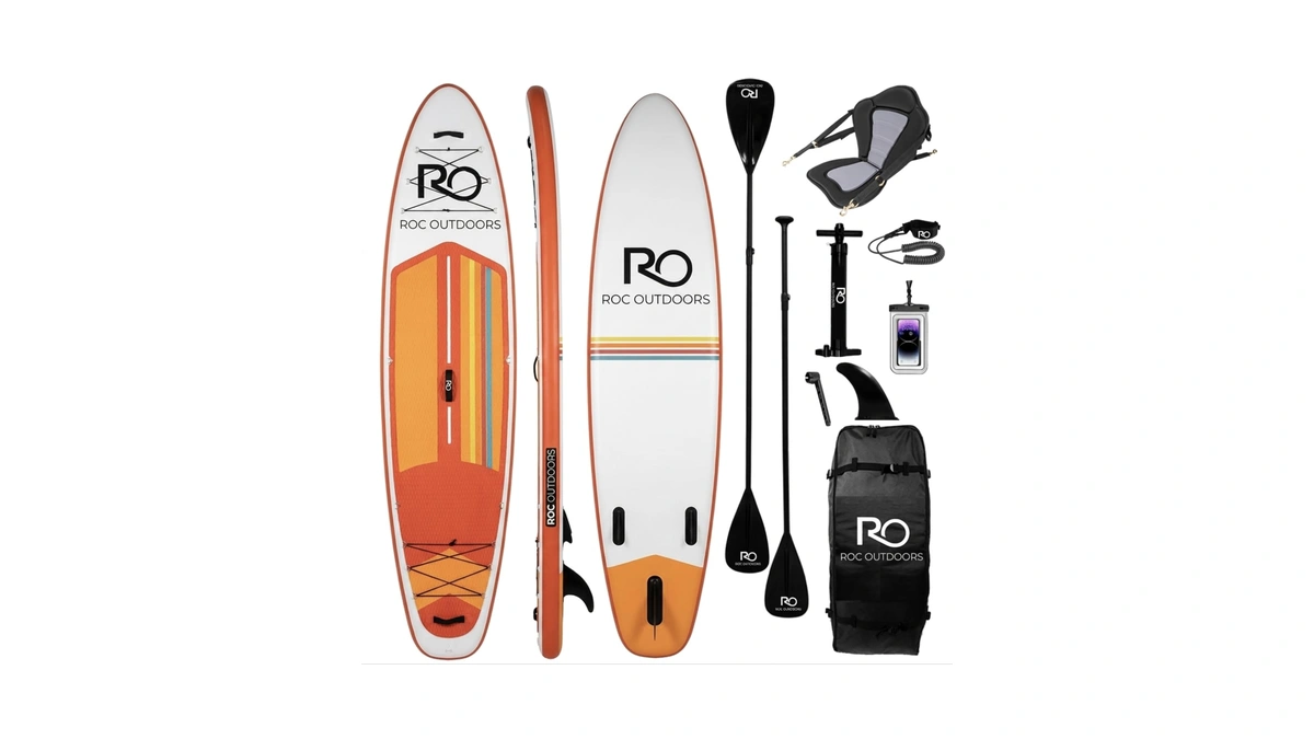Roc Inflatable Stand Up Paddle Board 10' 6" With Premium