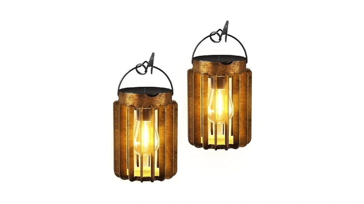 Ahaorigin Solar Lanterns Outdoor Waterproof, Brighter Up To 12 Hrs