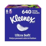 Kleenex Ultra Soft Facial Tissues, 8 Cube Boxes, 80 Tissues