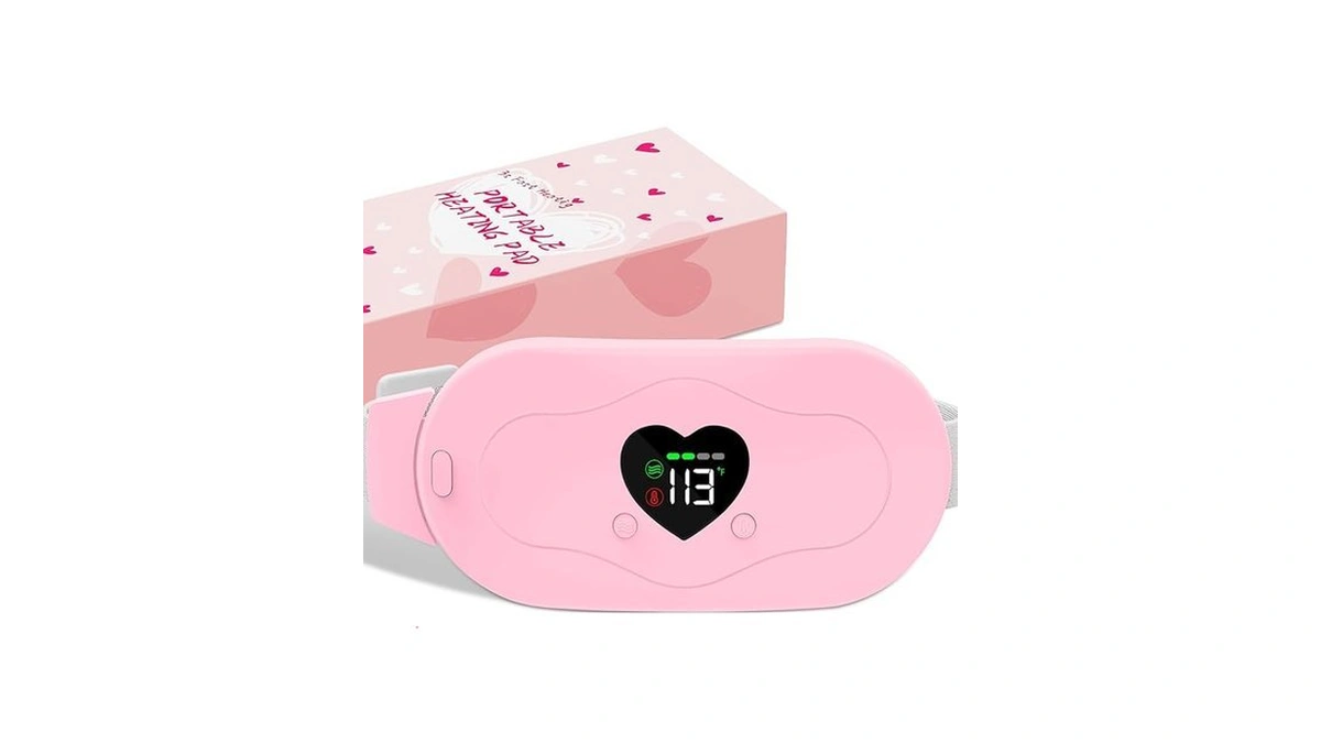 Glyduny Portable Heart Heating Pads, 6 Heat & Massage Modes