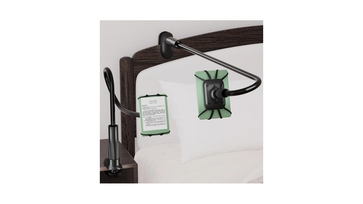 Arctiiro Gooseneck Kindle Holder For Reading In Bed - [case-friendly]
