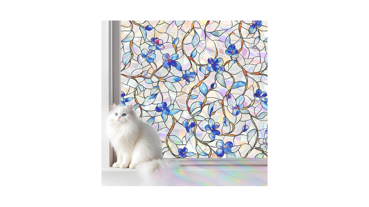 Somwise Rainbow Window Privacy Film,heat Control,uv Blocking,anti-glare,day & Night Privacy