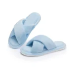 Ninecifun Women's Slippers Open Toe Cross Band Breathable House Shoes