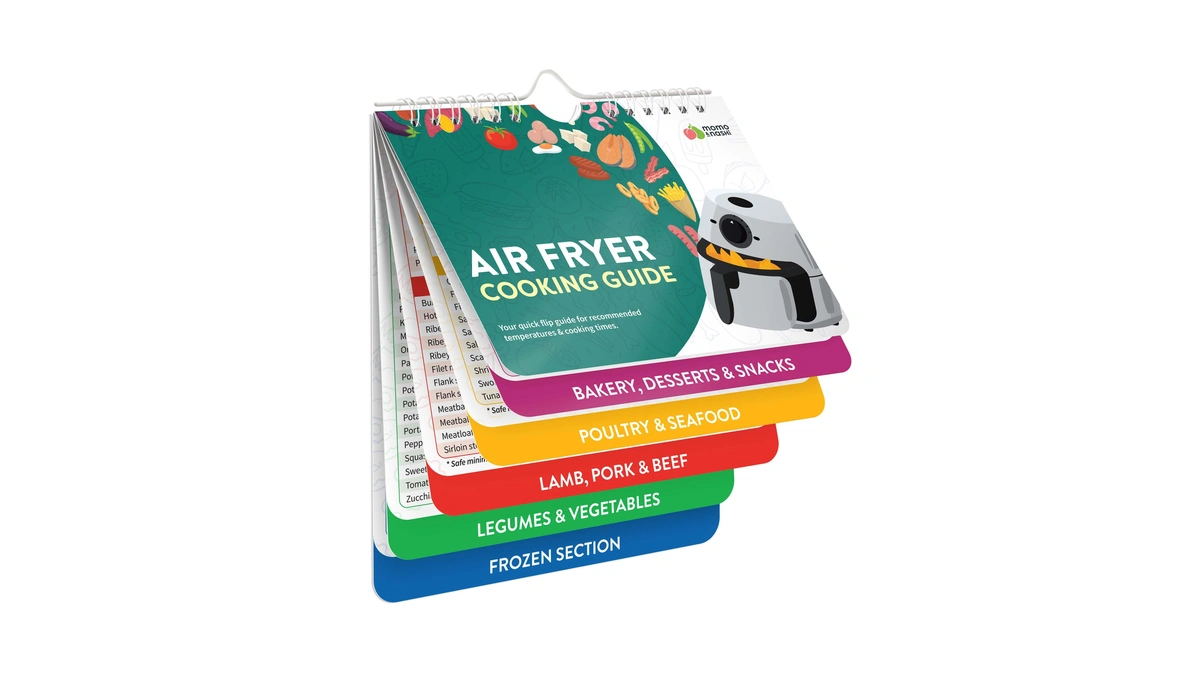 Air Fryer Cheat Sheet Magnets Cooking Guide Booklet - Air