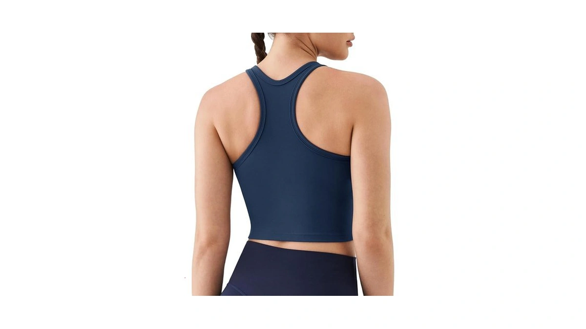 K-swiss Women's Racerback Crop Tank Top With Built-in Padding -