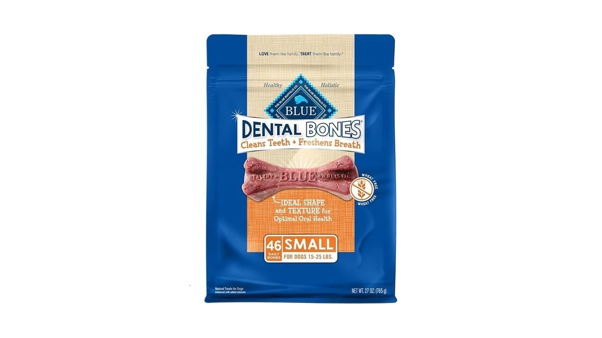 Blue Buffalo Dental Bones Small Natural Dental Chew Dog Treats