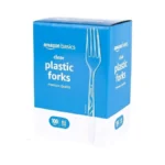 Amazon Basics Disposable Clear Plastic Forks, Premium Quality, Bpa-free, For