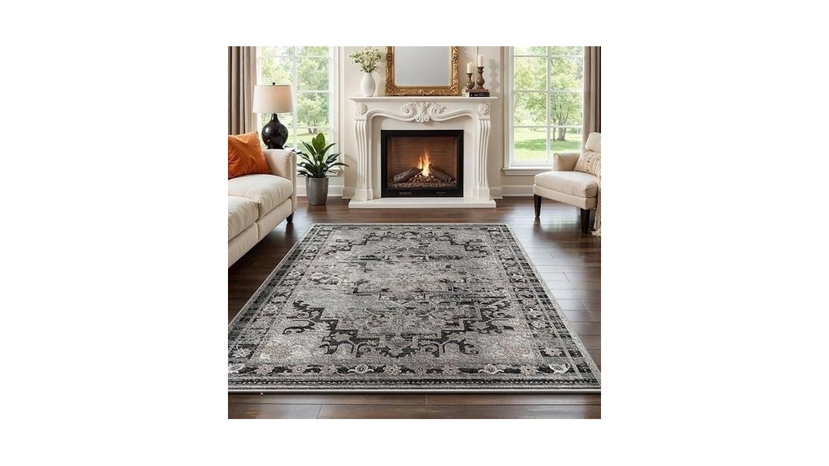 Rugixe 4×6 Foldable Machine Washable Living Room Area Rug, Machine