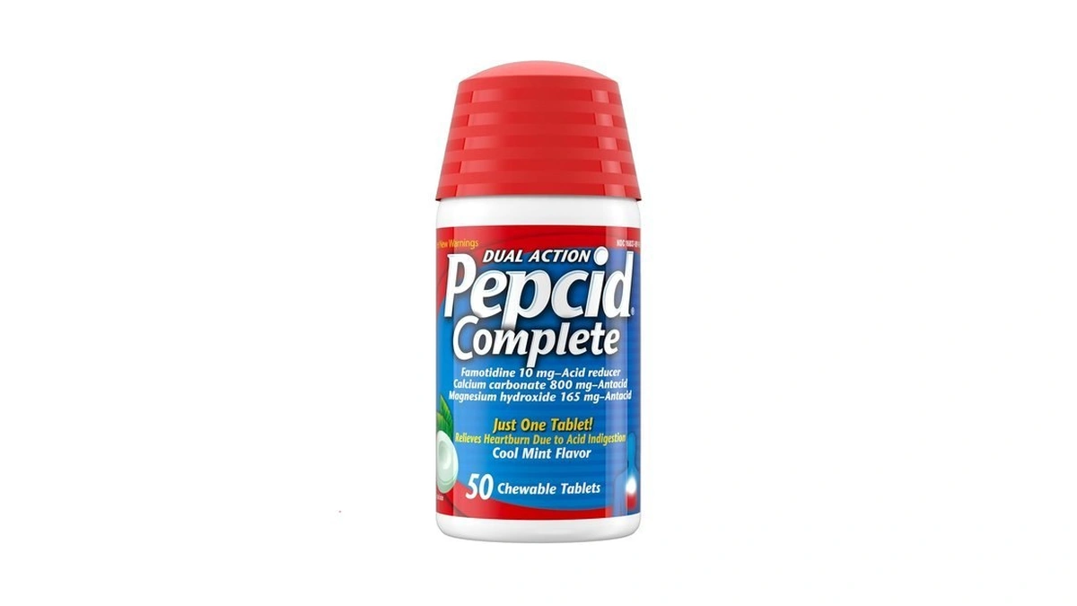 Pepcid Complete Acid Reducer + Antacid Chewable Tablets, Cool Mint