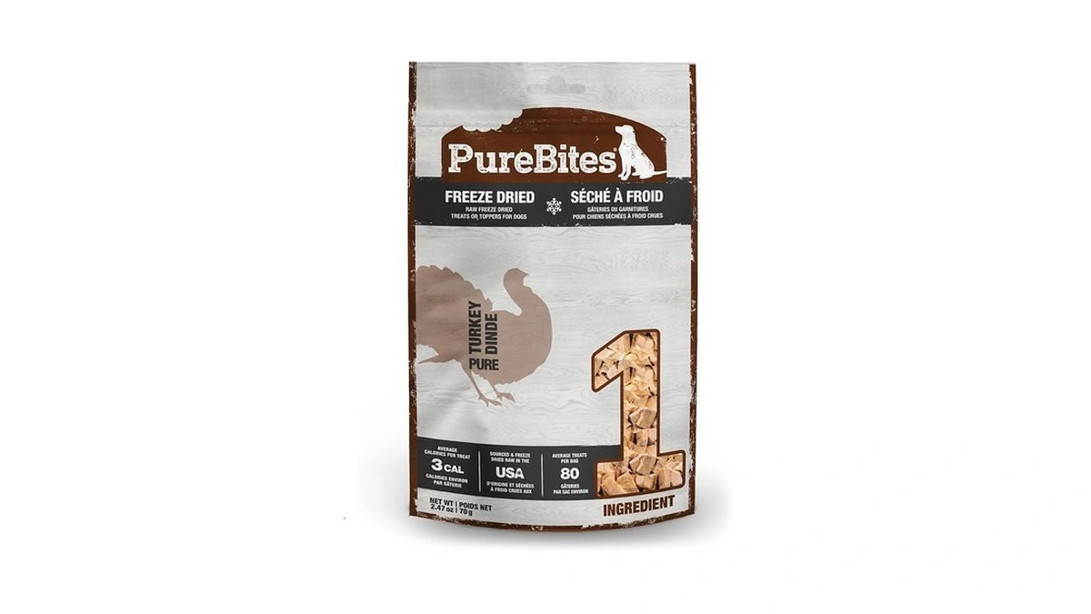 Purebites Turkey Freeze Dried Dog Treats, 1 Ingredient, Made In