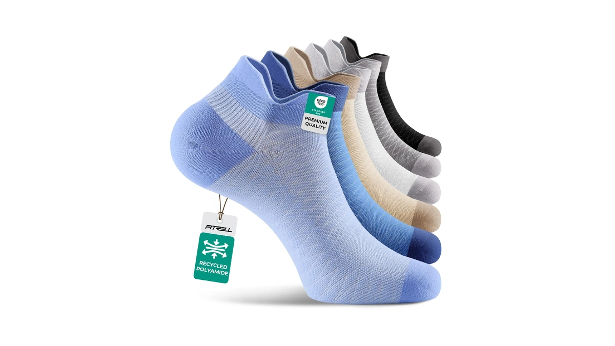 Fitrell Ankle Compression Socks For Women & Men - Cushioned