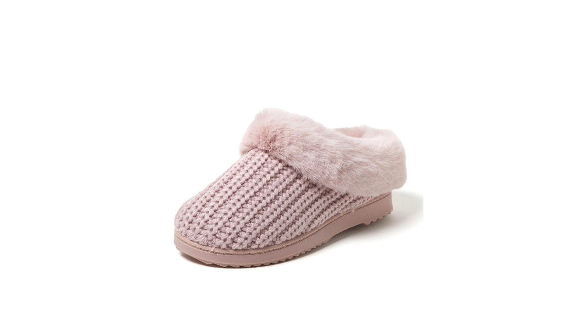 Dearfoams Women's Hannah Chenille Knit Clog Slipper- Oprah's Favorite Things