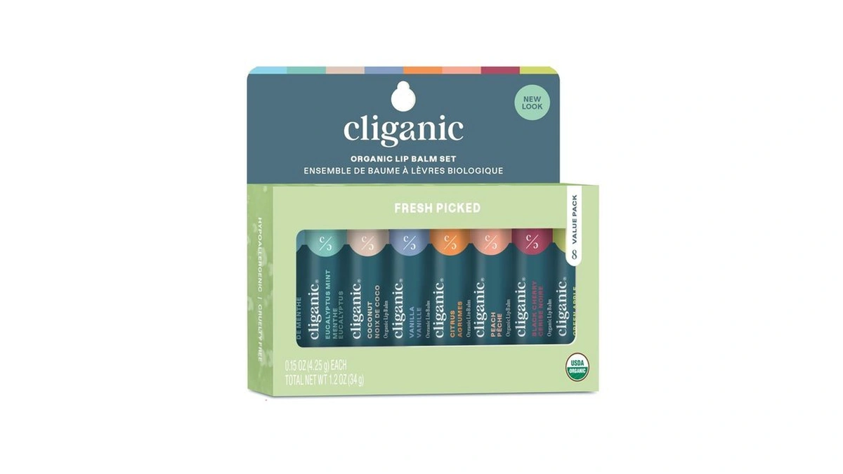 Cliganic Organic Lip Balm Set (fresh Picked, 8 Flavors) -