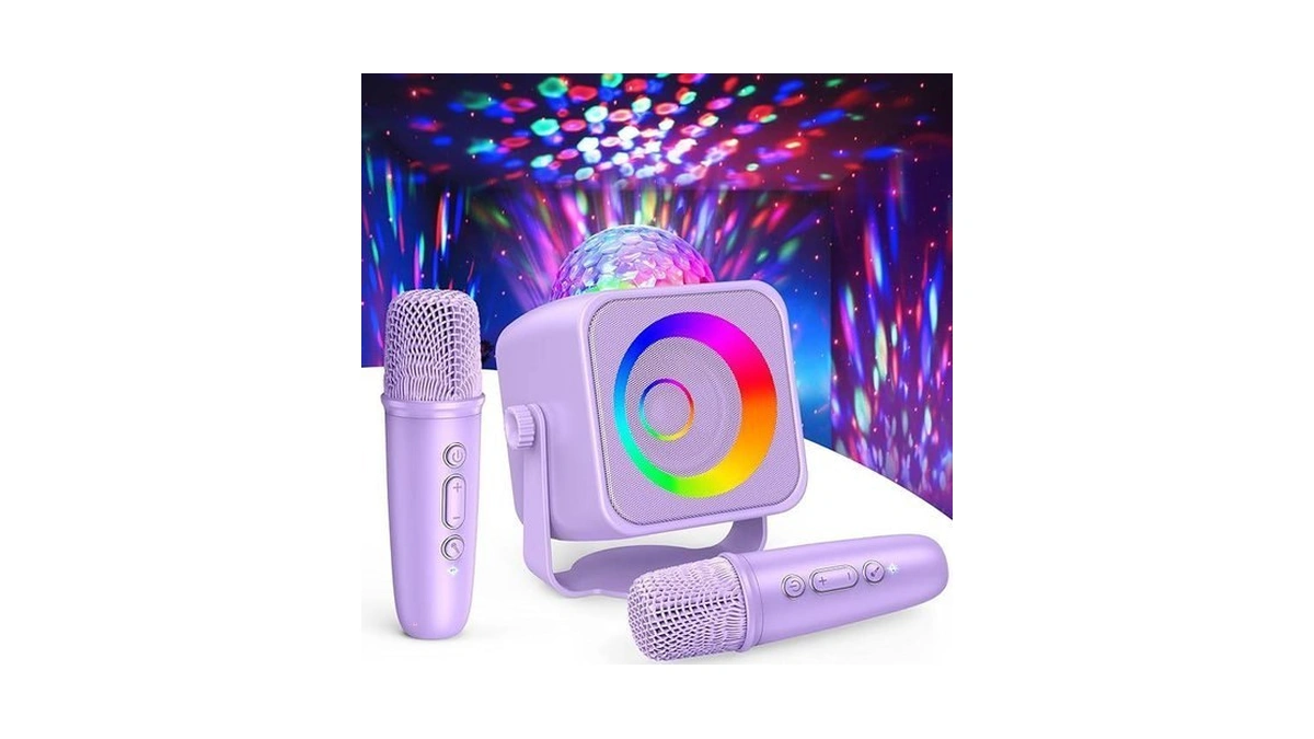 Karaoke Microphone With Disco Light: Kids Girls Birthday Gifts Toys
