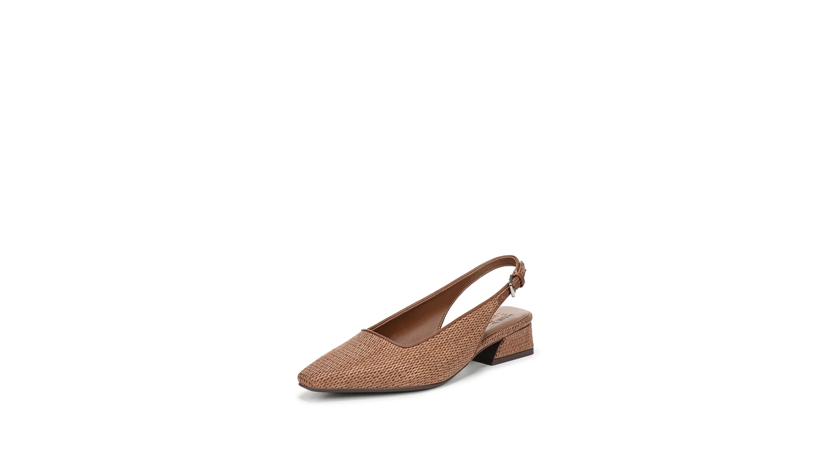 Naturalizer Women's Ginger Pump Walnut Brown Faux Raffia 6 M