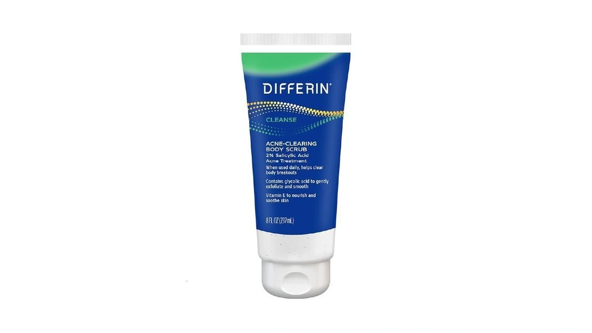 Differin Body Scrub With Salicylic Acid Acne Clearing Improves Tone