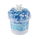 Blue & White Pearl Bead Slime, Good Stretchy & Non-sticky