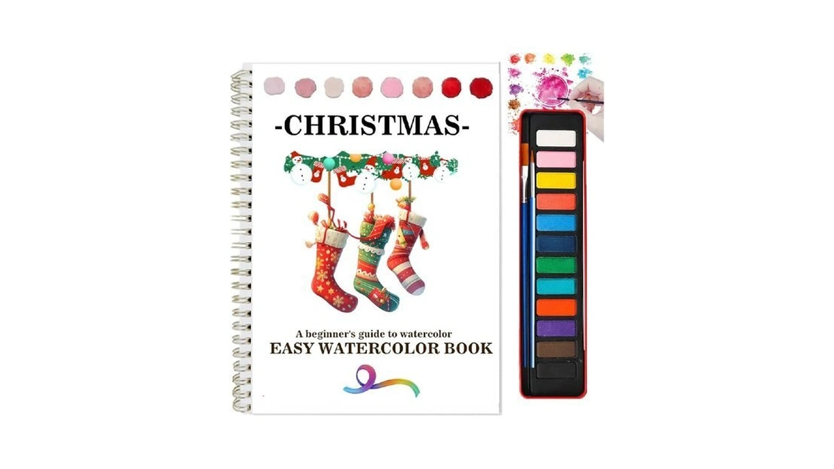 Watercolor Workbooks Coloring Book Beginner Friendly Painting Kit Easy Nature