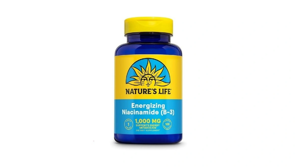 Nature's Life Energizing Niacinamide, Vitamin B3 1000mg - High Potency,