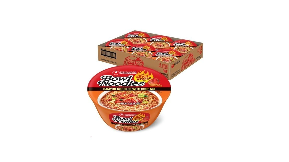 Nongshim Ramen Noodles, Gourmet Instant Ramen Bowl, Premium Microwavable Noodle