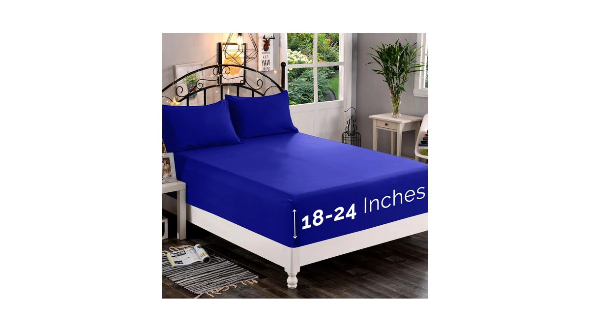 Elegant Comfort 1500 Premium Quality Fitted Sheet Ultra Soft 18-24