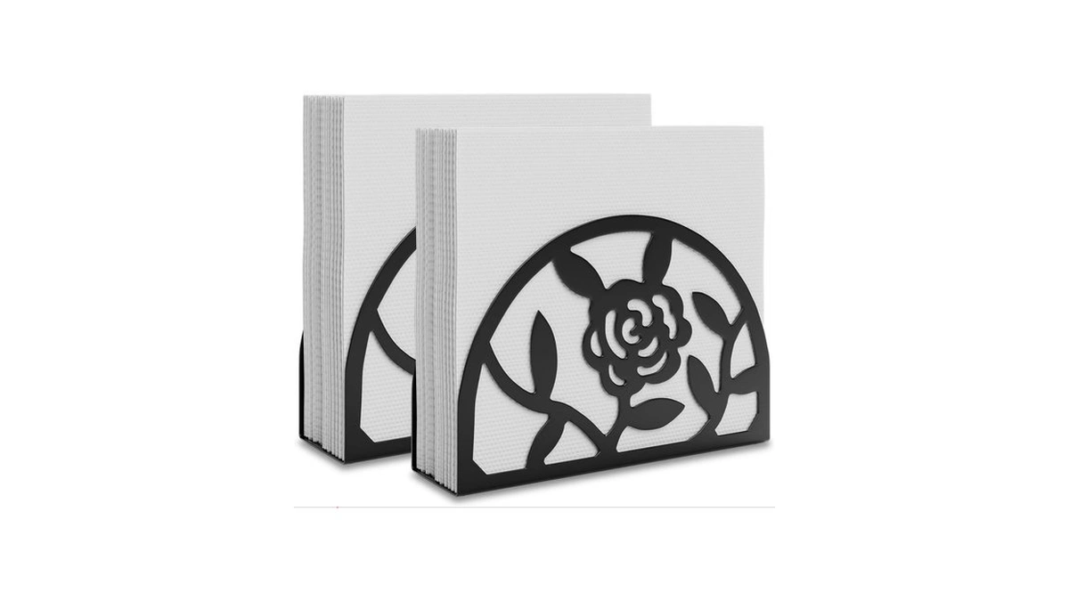 Epicano Napkin Holder For Table,metal Rose Standing Napkin Holderfor Kitchen