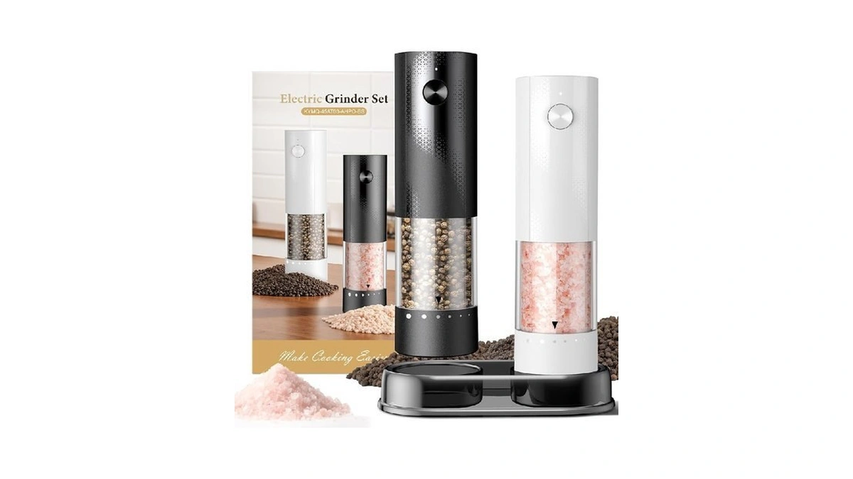 Electric Salt And Pepper Grinder Set - Rechargeable Automatic Salt