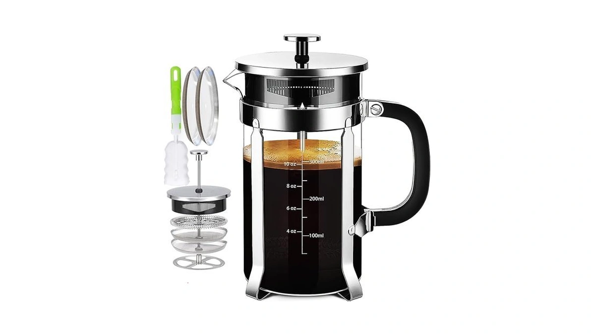 Ymmind French Press Coffee Maker 304 Stainless Steel Coffee Press,with