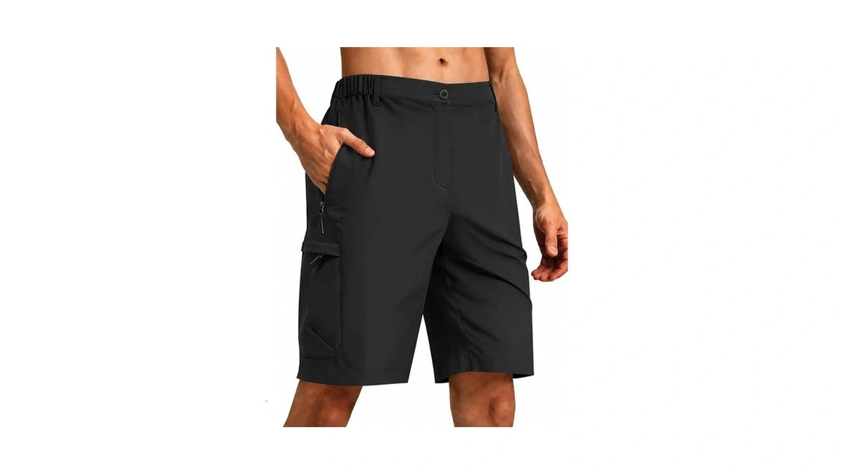 Balanoon Men's Hiking Cargo Shorts 9" Lightweight Quick Dry Elastic