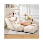 Cvortll Bean Bag Chair With Ottoman, Comfy Bean Bag Sofa
