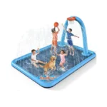 Instraella Splash Pad, 110x91'' 2-in-1 Large Sprinkler Mat With Basketball