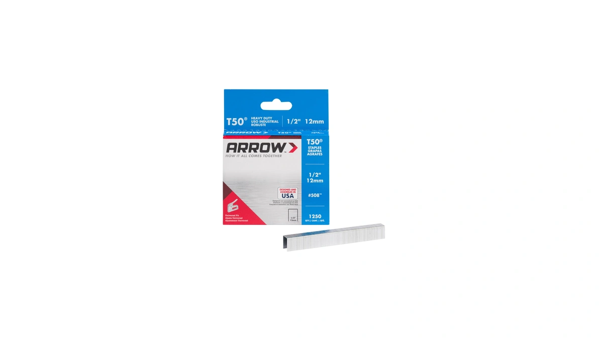 Arrow 508 Heavy Duty T50 1/2-inch Leg Length, 3/8-inch Crown,