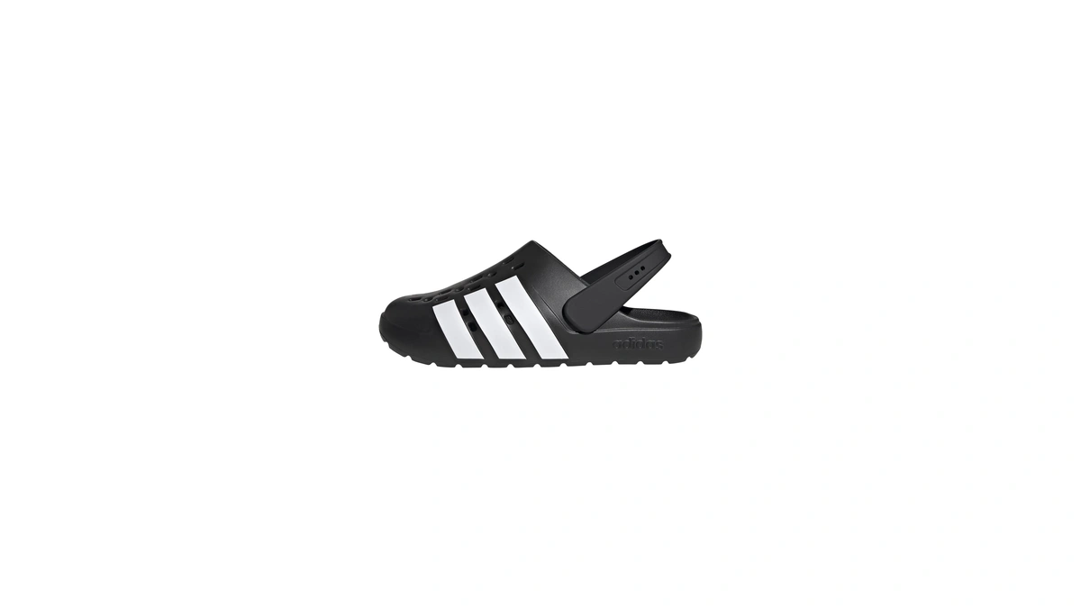 Adidas Unisex-adult Adilette Clog, Black/white/black, 5