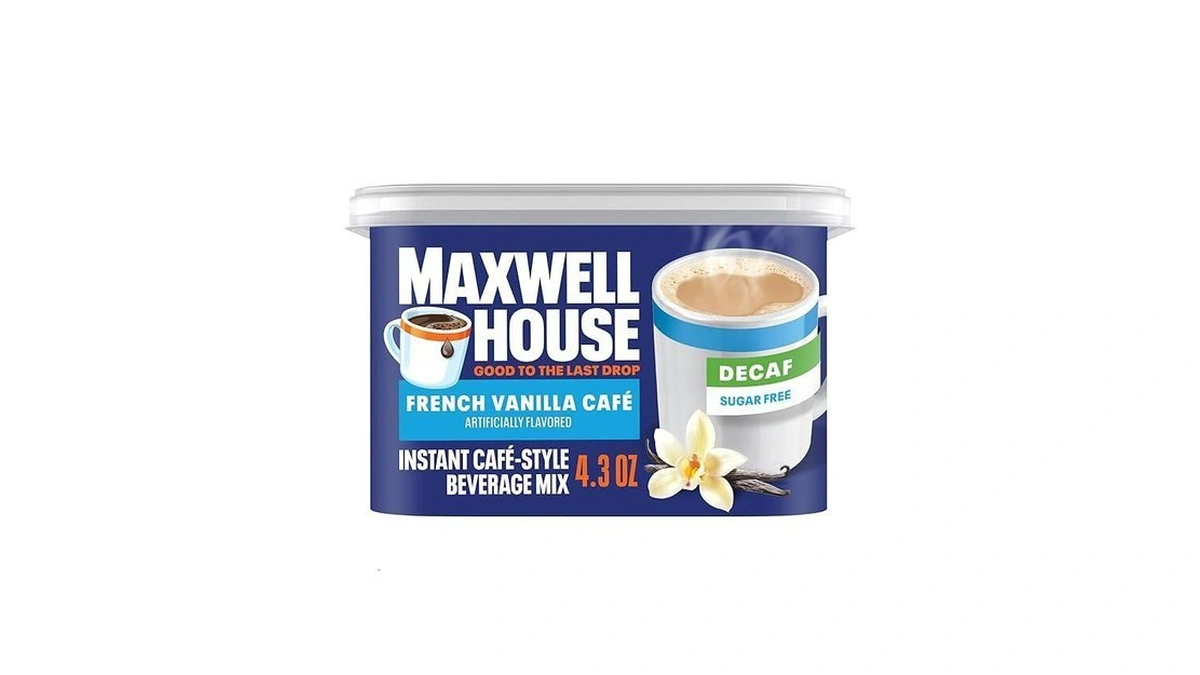 Maxwell House Instant Cafe-style Beverage Mix, Decaf And Sugar Free,