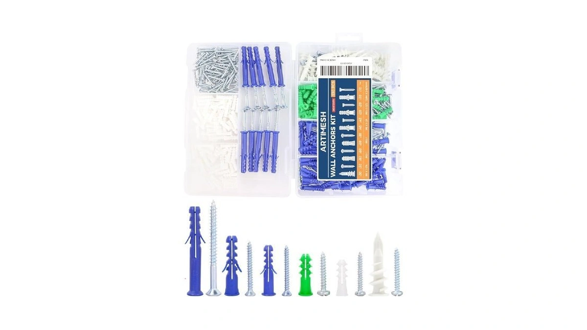 Artimesh 530pcs Wall Anchors Assortment Kit With Drywall Anchors And