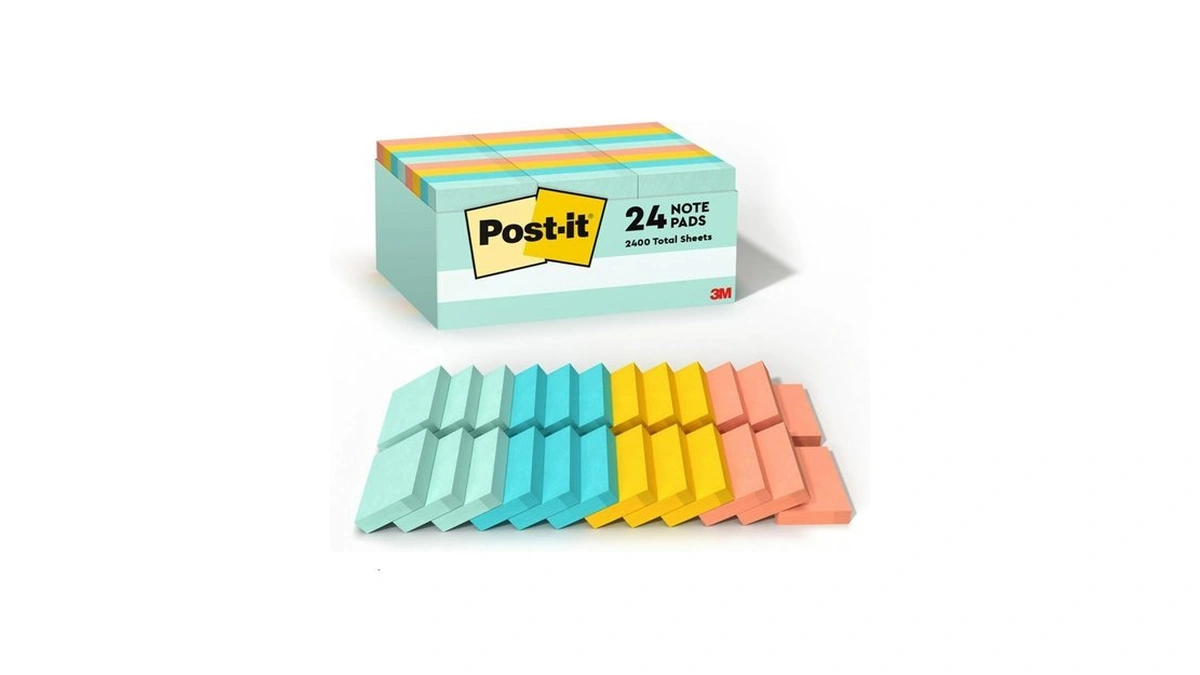 Post-it Notes, 1 3/8 In X 1 7/8 In, 24