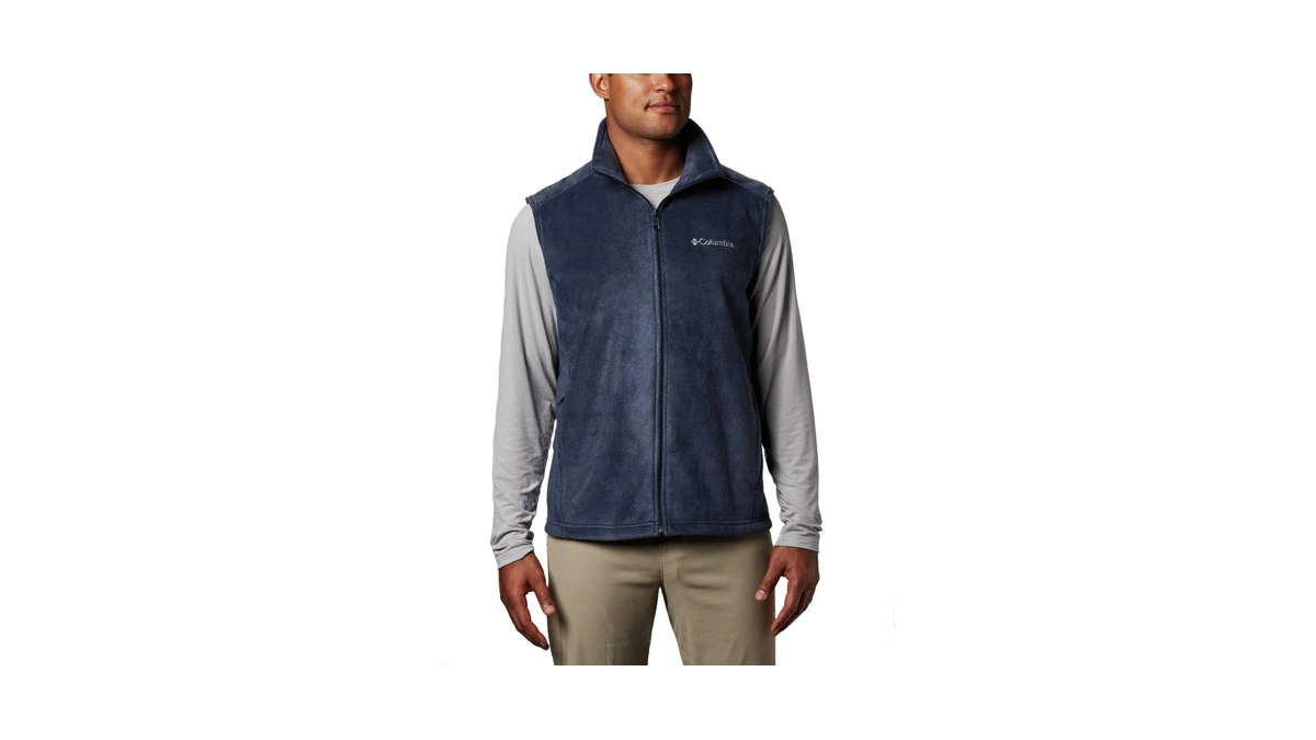 Columbia Mens Steens Mountain Fleece Vest, Collegiate Navy, 4x