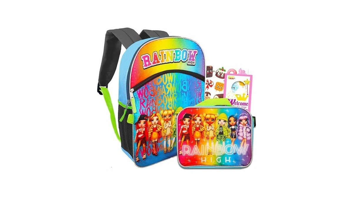 Rainbow High School Backpack And Lunch Set - Bundle With