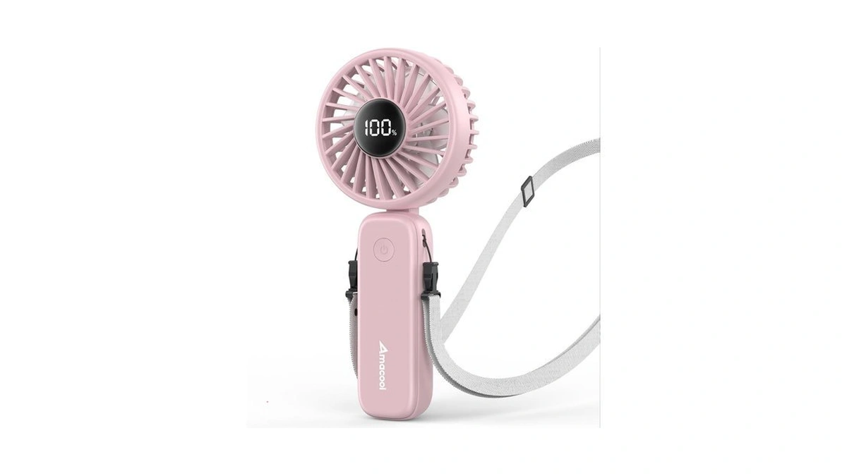 Amacool Handheld Fan Foldable, 5000mah Rechargeable Hand Fans With Powerful