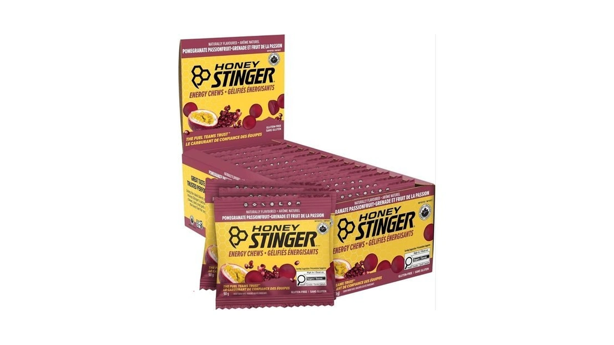 Honey Stinger Organic Pomegranate Passionfruit Energy Chew, Gluten Free &