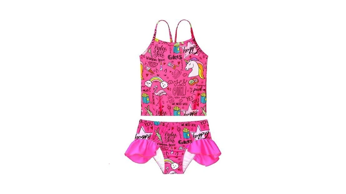 Whizbuzz Girls Swimsuit Bikini Bathing Suits Size 8-9 Years Old