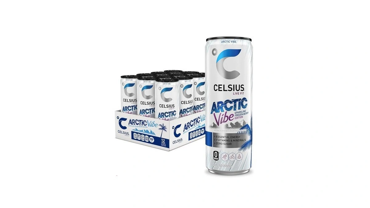 Celsius Arctic Vibe Sparkling Frozen Berry, Sugar Free Energy Drink,