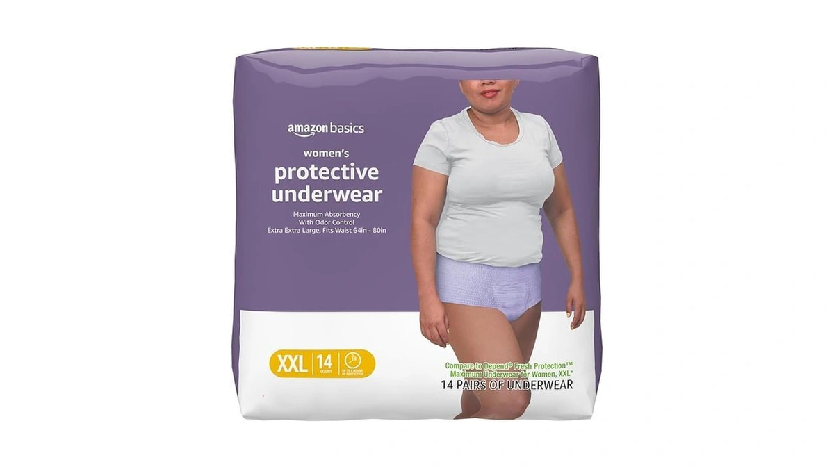Amazon Basics Postpartum Incontinence Underwear For Women, Maximum Absorbency, Fresh
