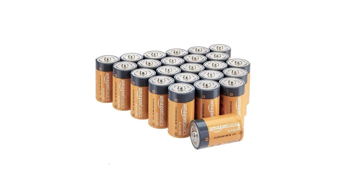 Amazon Basics 96-count D Cell Alkaline Batteries, 1.5 Volt, 5-year