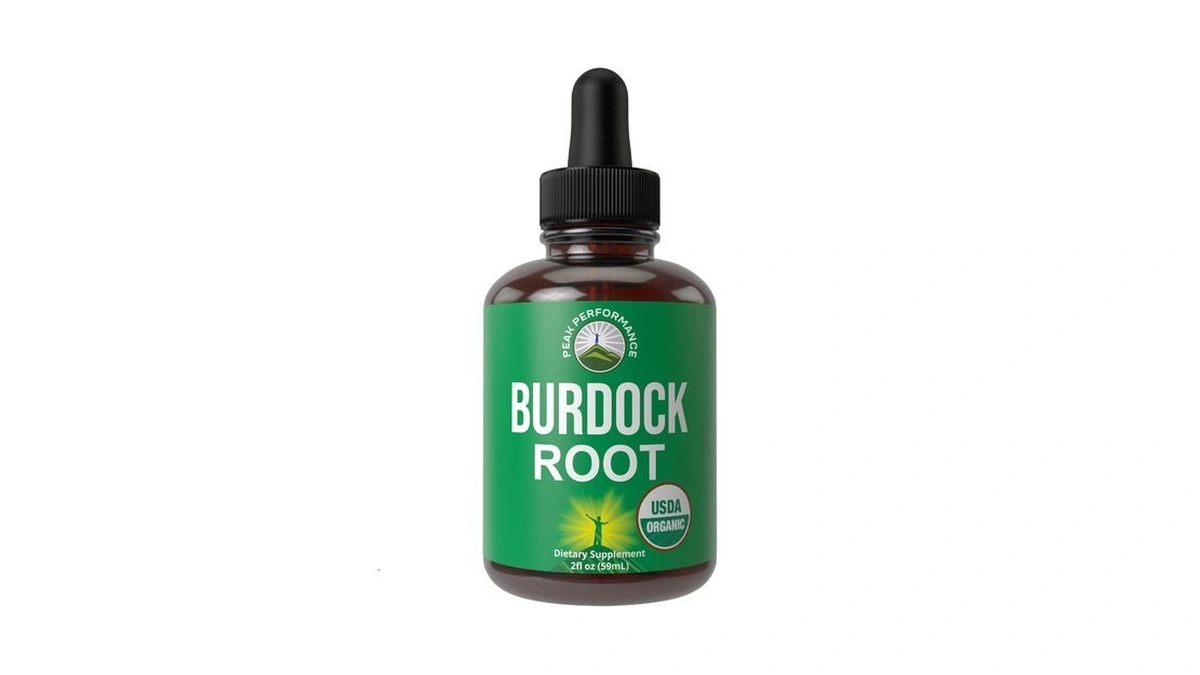 Peak Performance Usda Organic Burdock Root Liquid Drops Supplement -